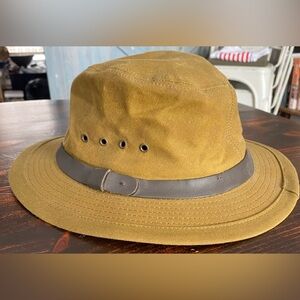 Filson Olive/Tan Canvas Safari Hat with Brown Band